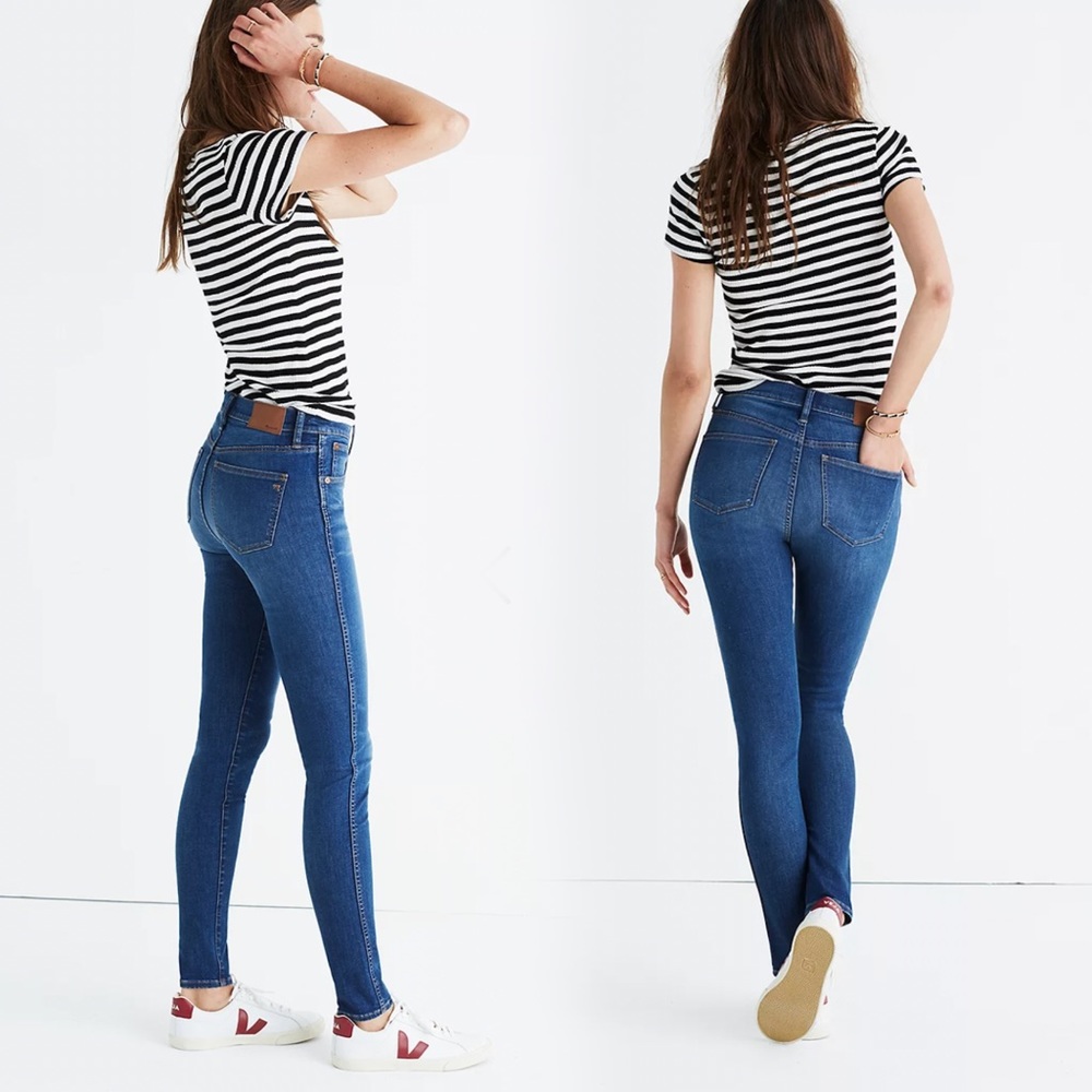 MADEWELL 9" Mid-Rise Skinny Jeans in Patty Wash